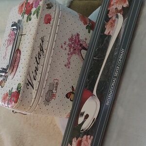 International Silver Company Slotted Serving Spoon - Silver